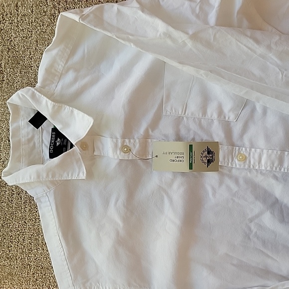 DOCKERS white OXFORD Men's Shirt, Regular fit, NWT size M. - Picture 5 of 5